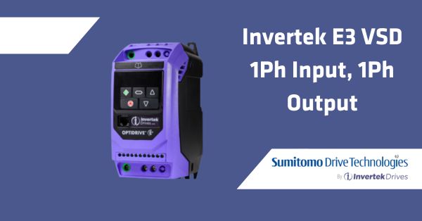 Invertek E3 VSD 1Ph Input 1Ph Output