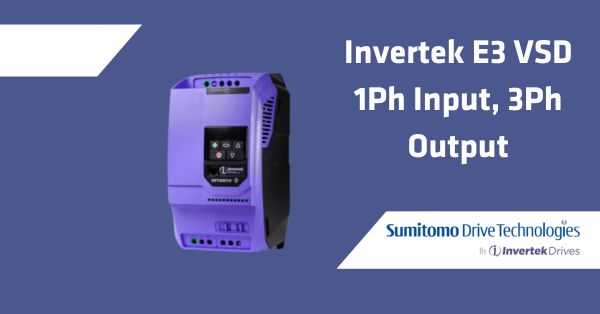 Invertek E3 VSD 1Ph Input 3Ph Output