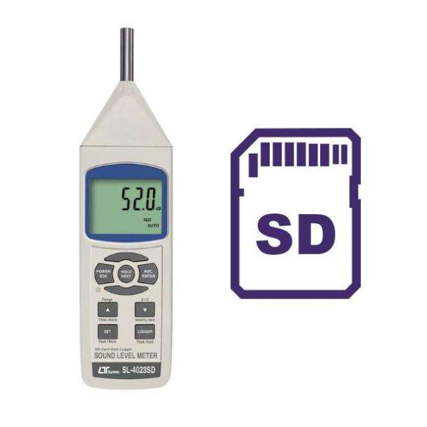 Lutron SL-4036SD Class 1 Precision Sound Level Meter with SD Card Data Logger
